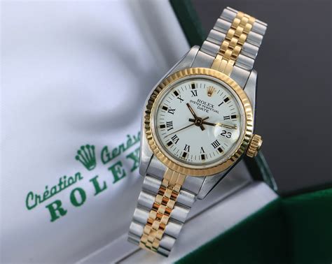 rolex dameur guld